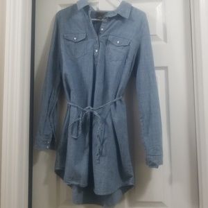 Chambray tunic style shirt